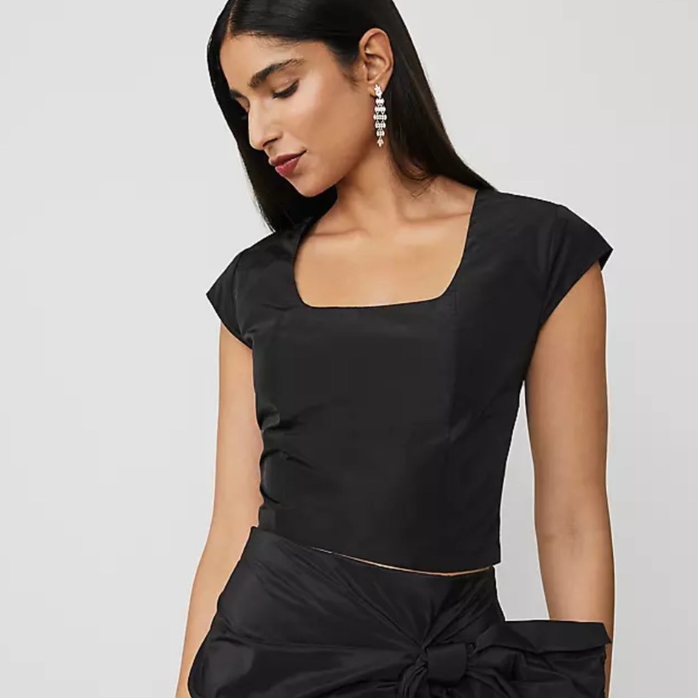 Fitted Square-Neck Top